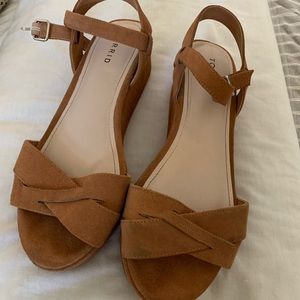 Torrid Wide Width Brown Platform Sandals